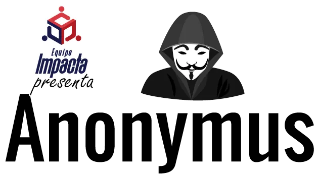 Ícono de una dinámica presencial que ofrece Equipo Impacta para mejorar el trabajo en equipo: Anonymous. Fondo transparente con la figura de una persona con máscara y capa con gorro que representa una dinámica presencial.