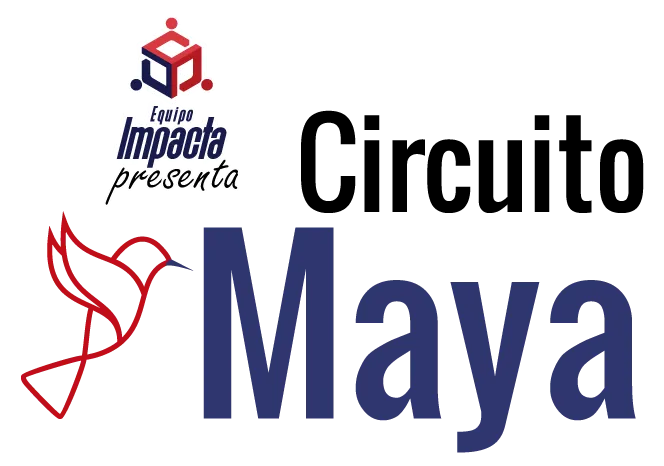 Ícono de una dinámica presencial que ofrece Equipo Impacta para mejorar el trabajo en equipo: Circuito Maya. Fondo transparente con la figura de un ave con contornos color rojo que representa una dinámica presencial.